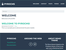 Tablet Screenshot of demo.pyrocms.com